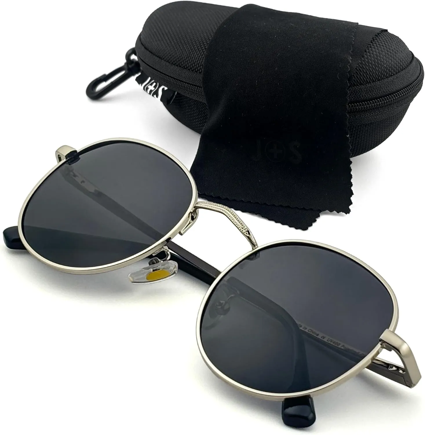 J S Rehua Old School Round Metal Sunglasses for Women Men | Polarized UV400 | Trendy Vintage Style