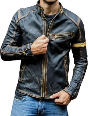 Jackets for Men Stand Leather Collar Cool Long Autumn Men Winter Jacket Vintage Men's Coats Jackets Cosplay Men
