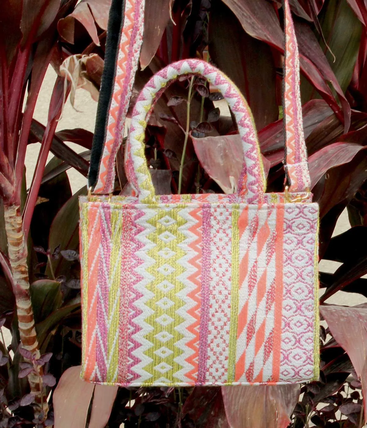 JACQUARD SMALL TOTE BAG