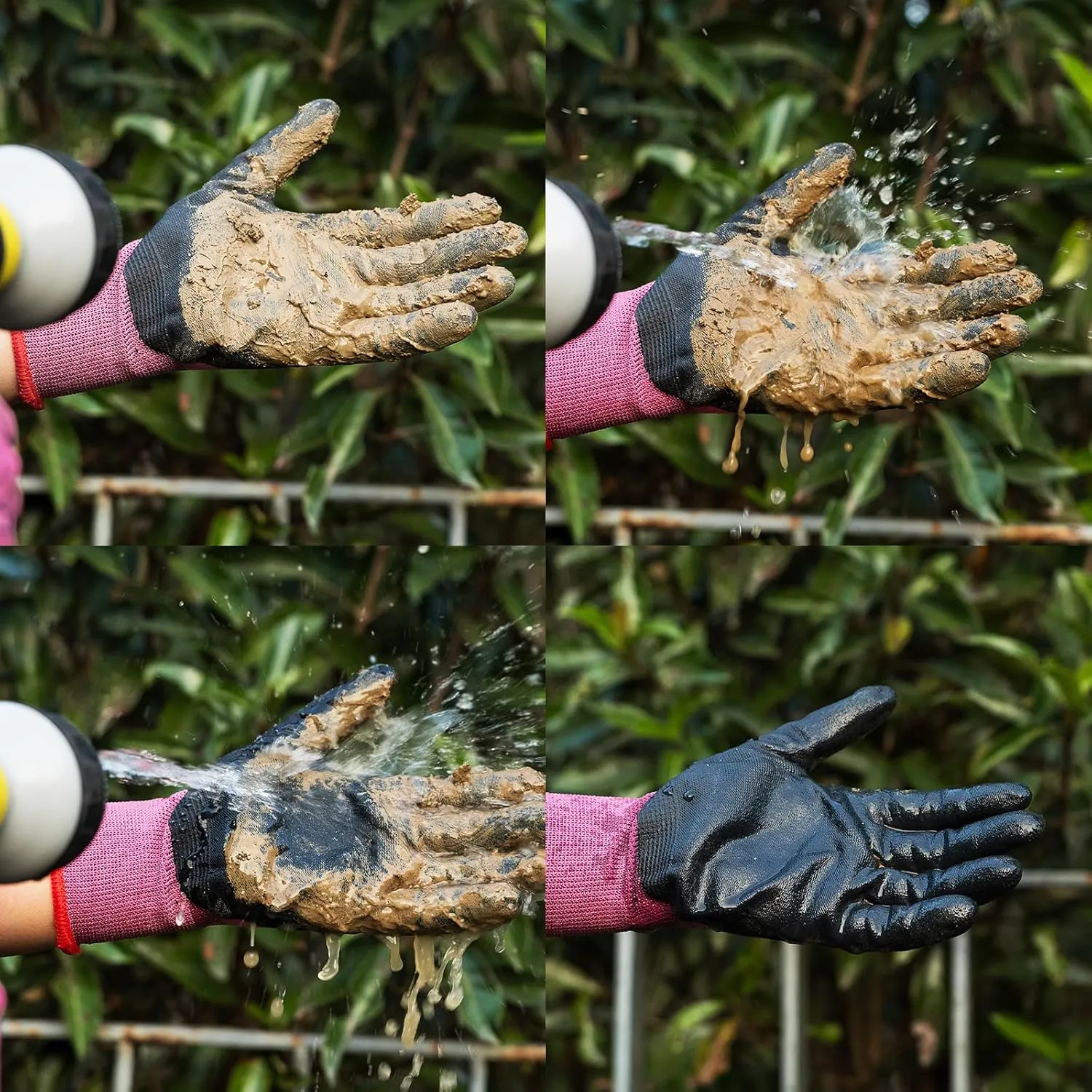 JDL Work Gloves Women men Microfoam Nitrile Coated Gloves 3/6/12/24 Pairs, Seamless Knit Grip Touchscreen Gardening Gloves