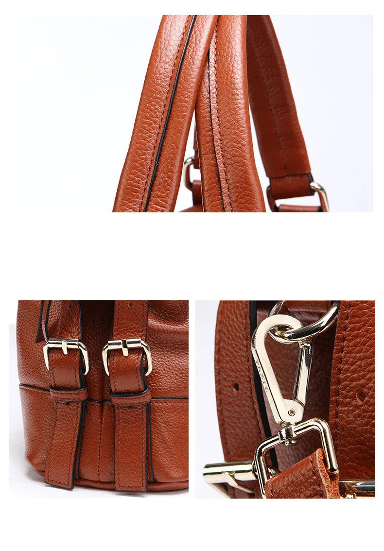 Jean – Large Tan Vegan Leather Handbag with Dual Carry Options