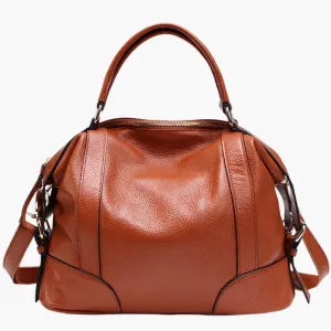 Jean – Large Tan Vegan Leather Handbag with Dual Carry Options