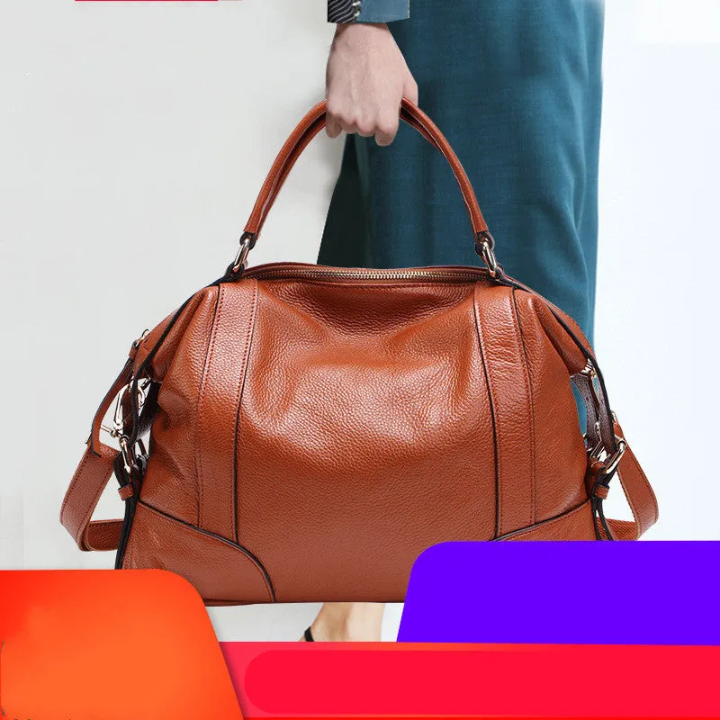 Jean – Large Tan Vegan Leather Handbag with Dual Carry Options