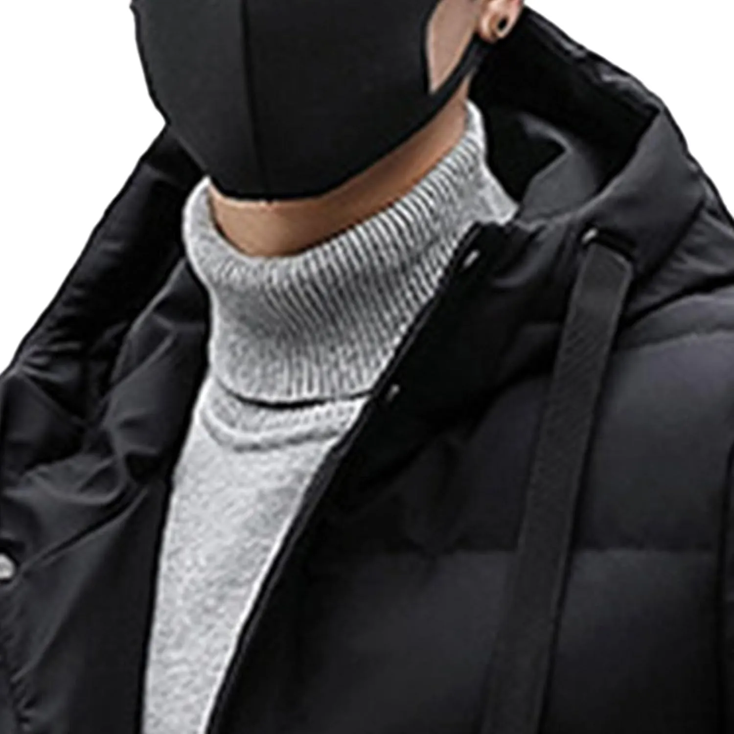 JEShifangjiusu Men'S Winter Warm Down Coats Water-Repellent Windproof Thicken Parkas Long Hooded Padded Puffer Jacket