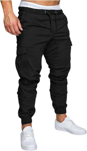 Joggers for Men Casual Lightweight Sports Tapered Stretch Athletic Pants with Pocket Drawstring Workout Pants