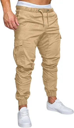 Joggers for Men Casual Lightweight Sports Tapered Stretch Athletic Pants with Pocket Drawstring Workout Pants