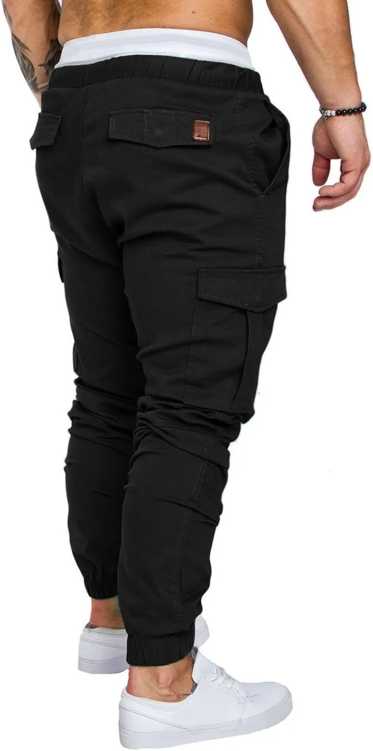 Joggers for Men Casual Lightweight Sports Tapered Stretch Athletic Pants with Pocket Drawstring Workout Pants