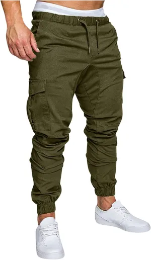 Joggers for Men Casual Lightweight Sports Tapered Stretch Athletic Pants with Pocket Drawstring Workout Pants