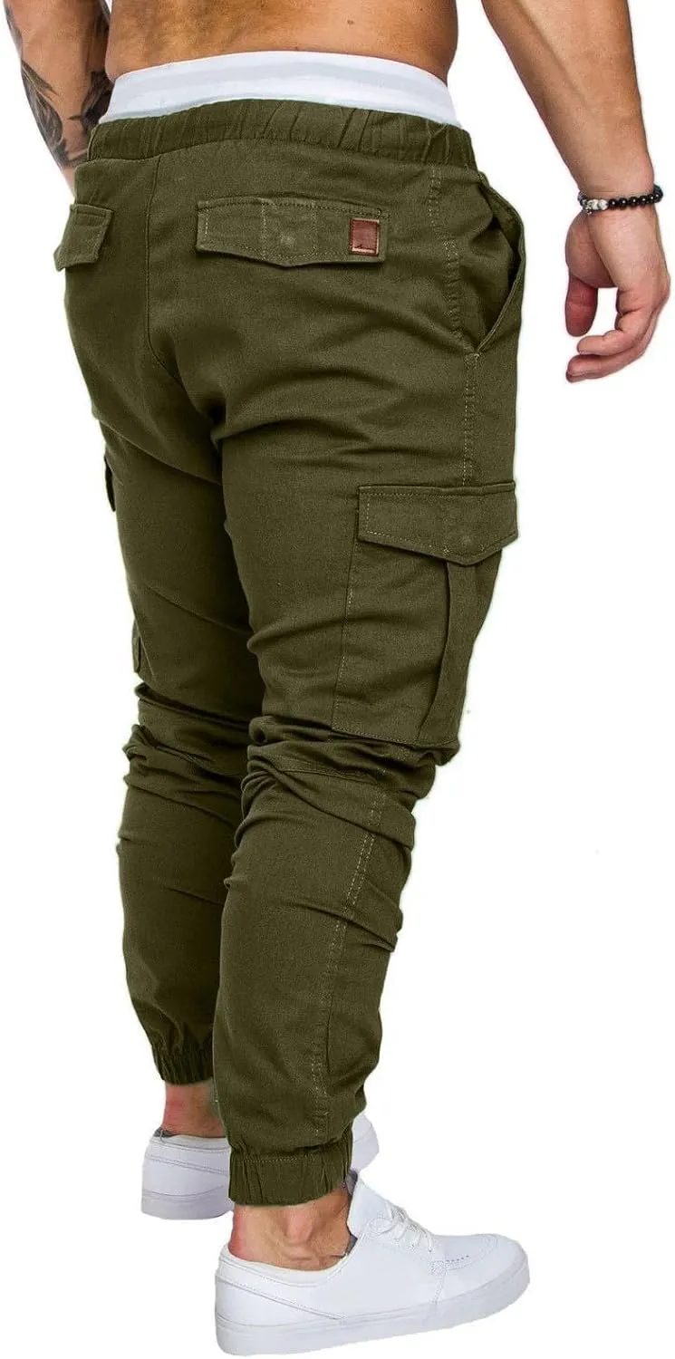 Joggers for Men Casual Lightweight Sports Tapered Stretch Athletic Pants with Pocket Drawstring Workout Pants