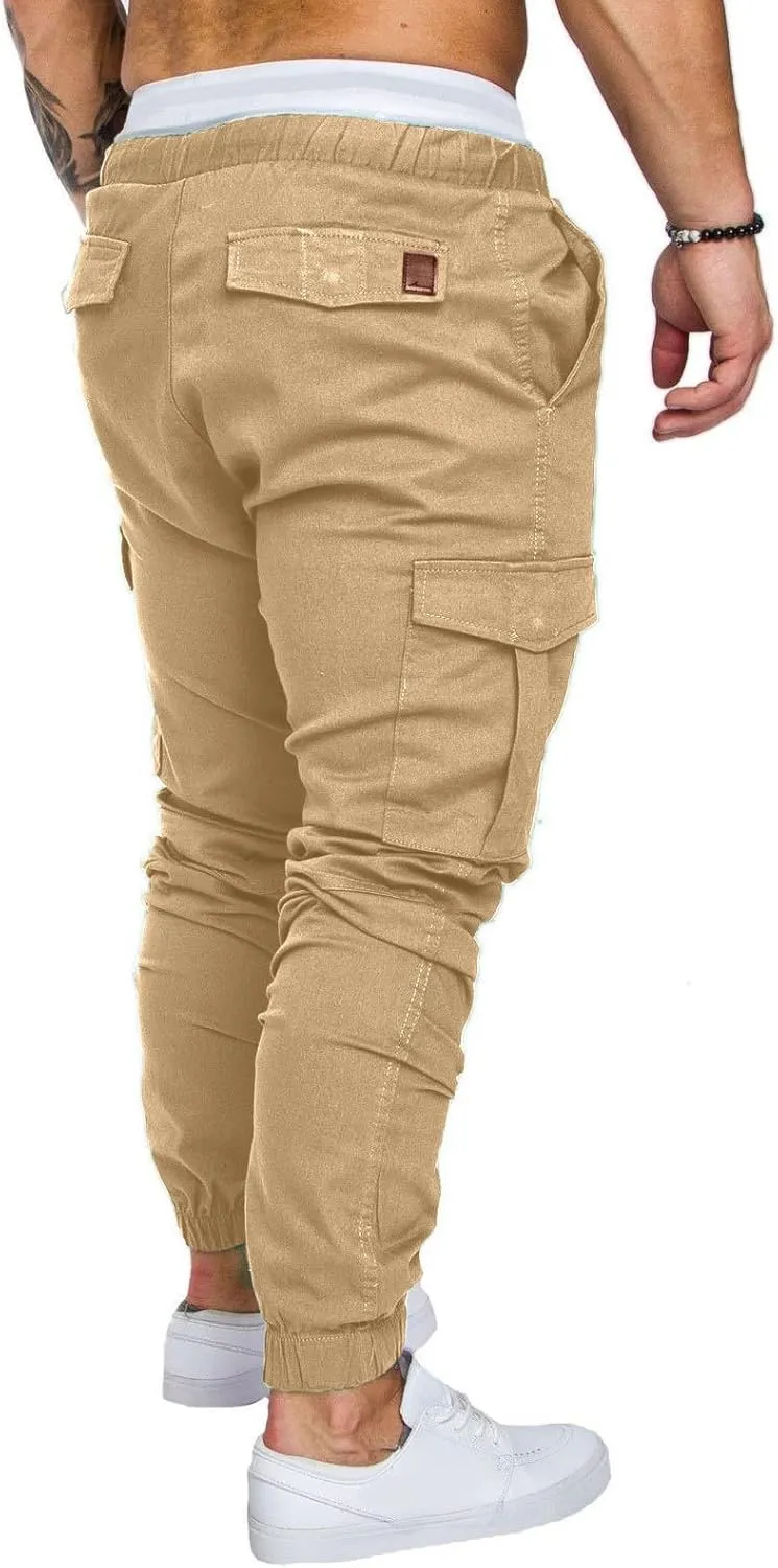 Joggers for Men Casual Lightweight Sports Tapered Stretch Athletic Pants with Pocket Drawstring Workout Pants