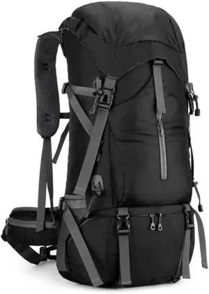 JSEIAJB 70L Hiking Camping Backpack Water-resistant Climbing Camping Outdoor Backpack Travel Sports Bag