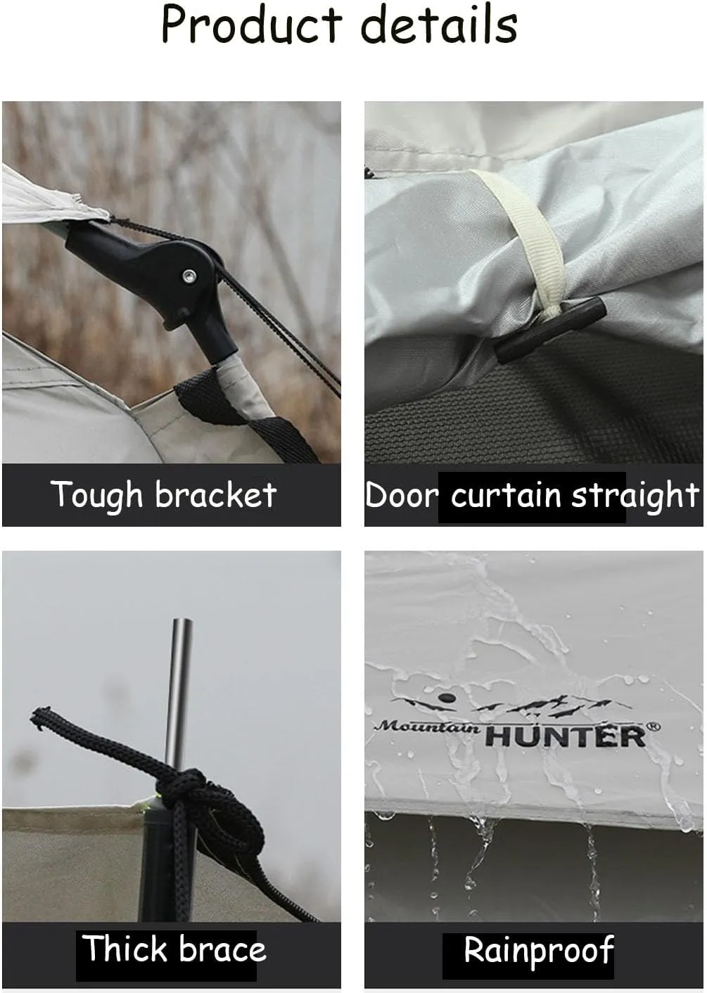 JSWHYBD Adult Automatic Pop Up Camping Tent Portable Quick Open Hiking Tent Outdoor Tent Camping Tent 5-8 Person Park Tent Camping Complete Set Indoor Tent Backpacking 240 * 240 * 155cm Ricecolor