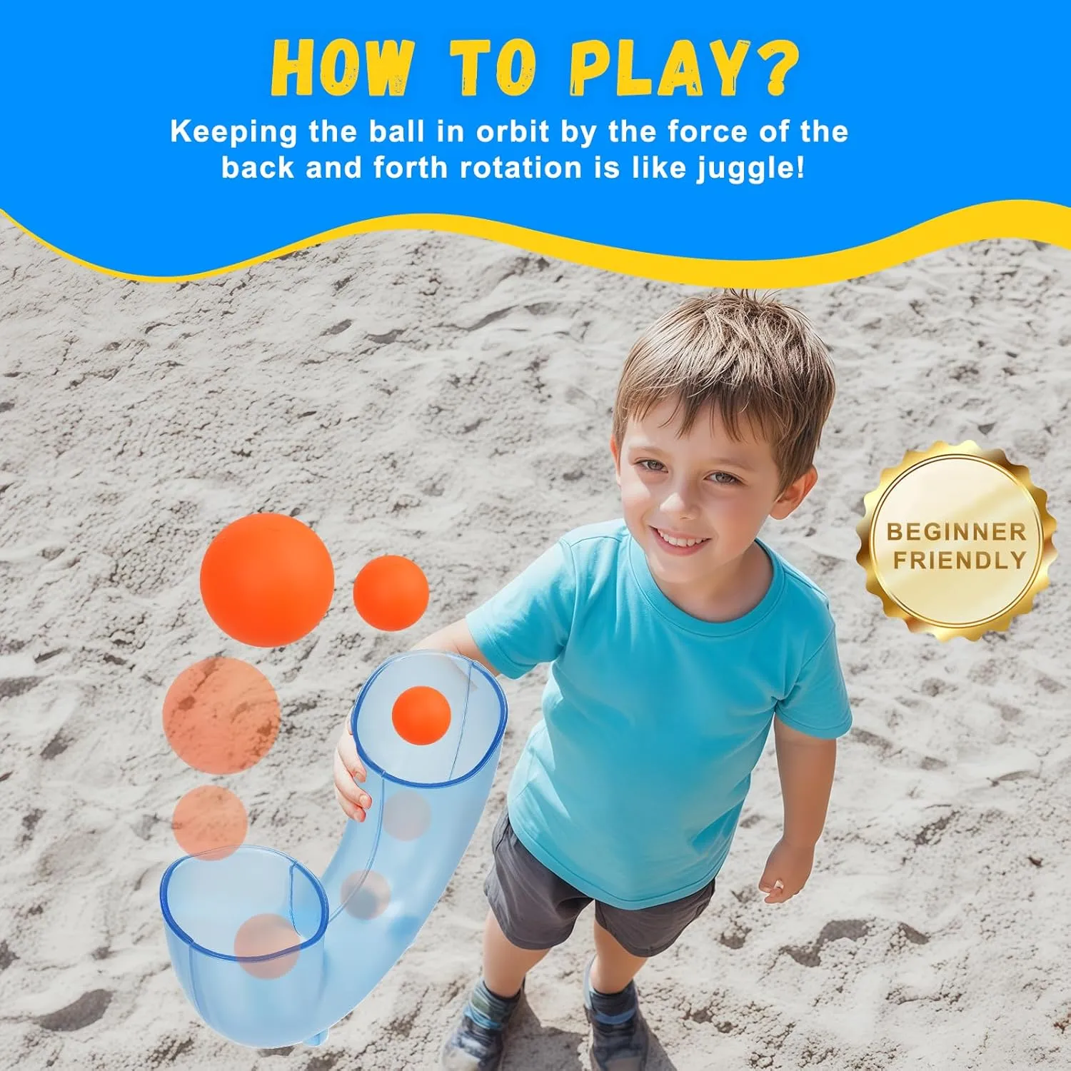 Juggling Balls Skill Game Set with 3 Balls, Interactive Coordination Toys for Kids 8-13, Teens & Adults, Boys Toys for Ages 8-13, Gifts for 8 Year Old Boys Indoor & Outdoor