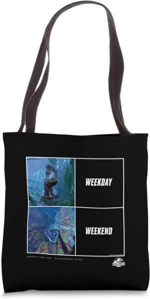 Jurassic Park Dilophosaurus Meme Tote Bag
