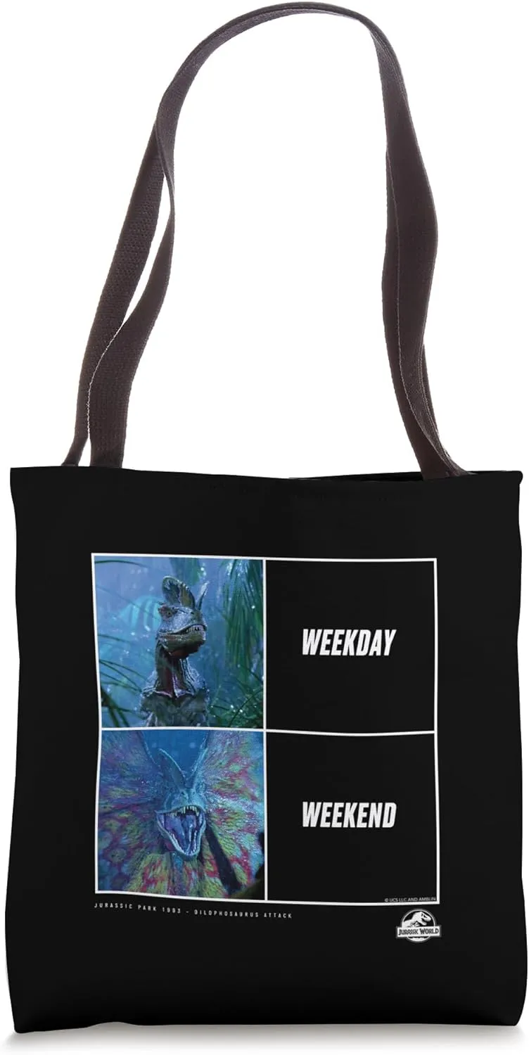 Jurassic Park Dilophosaurus Meme Tote Bag