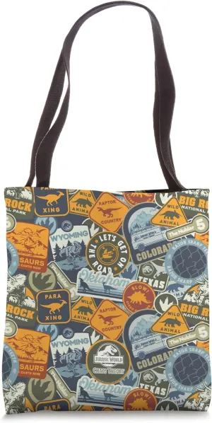 Jurassic World: Chaos Theory Park Badges Tote Bag