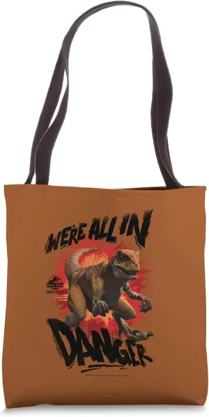Jurassic World: Chaos Theory Raptor We’re All in Danger Tote Bag
