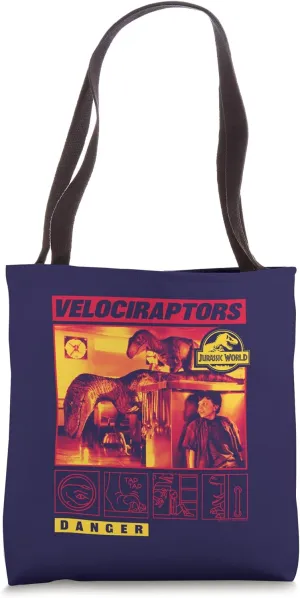 Jurassic World Velociraptor Danger Tote Bag