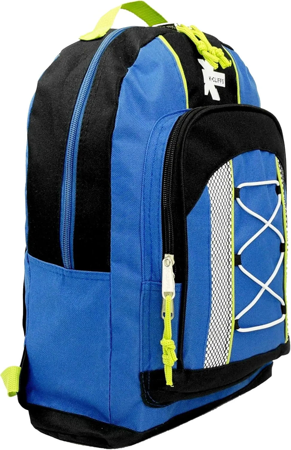 K-Cliffs 15 Inch Lightweight Water-Resistant Backpack with Adjustable Straps | Blue
