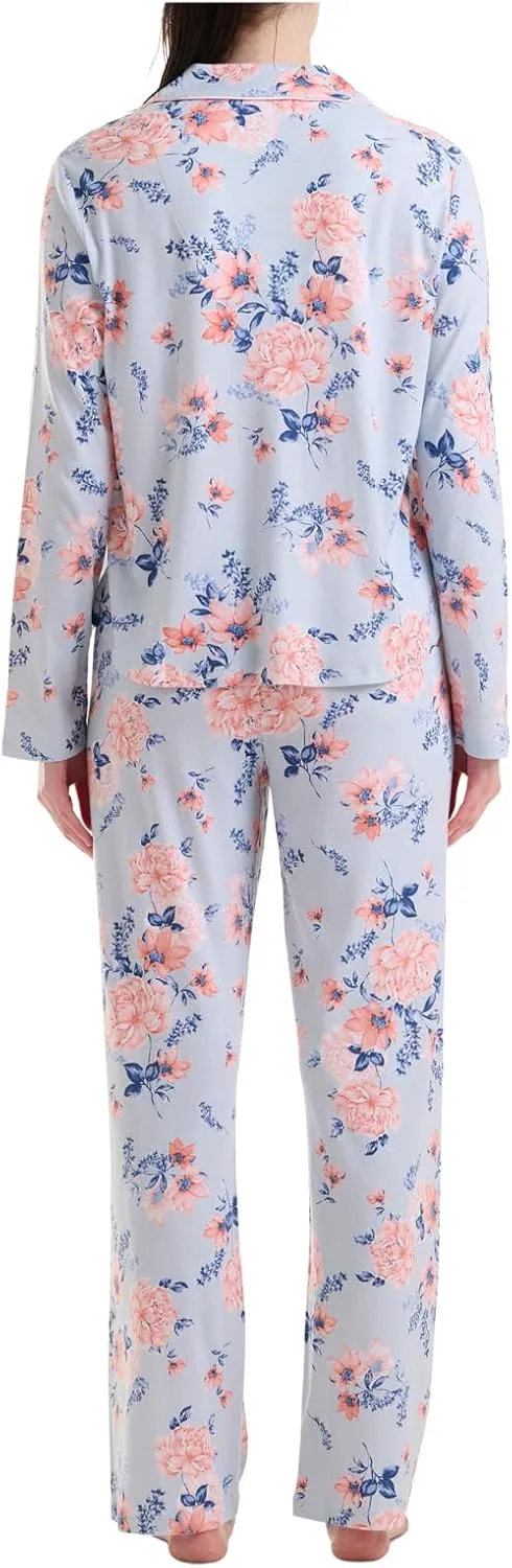 Karen Neuburger Women's Petite Gramercy Park Long Sleeve Girlfriend Pj Set