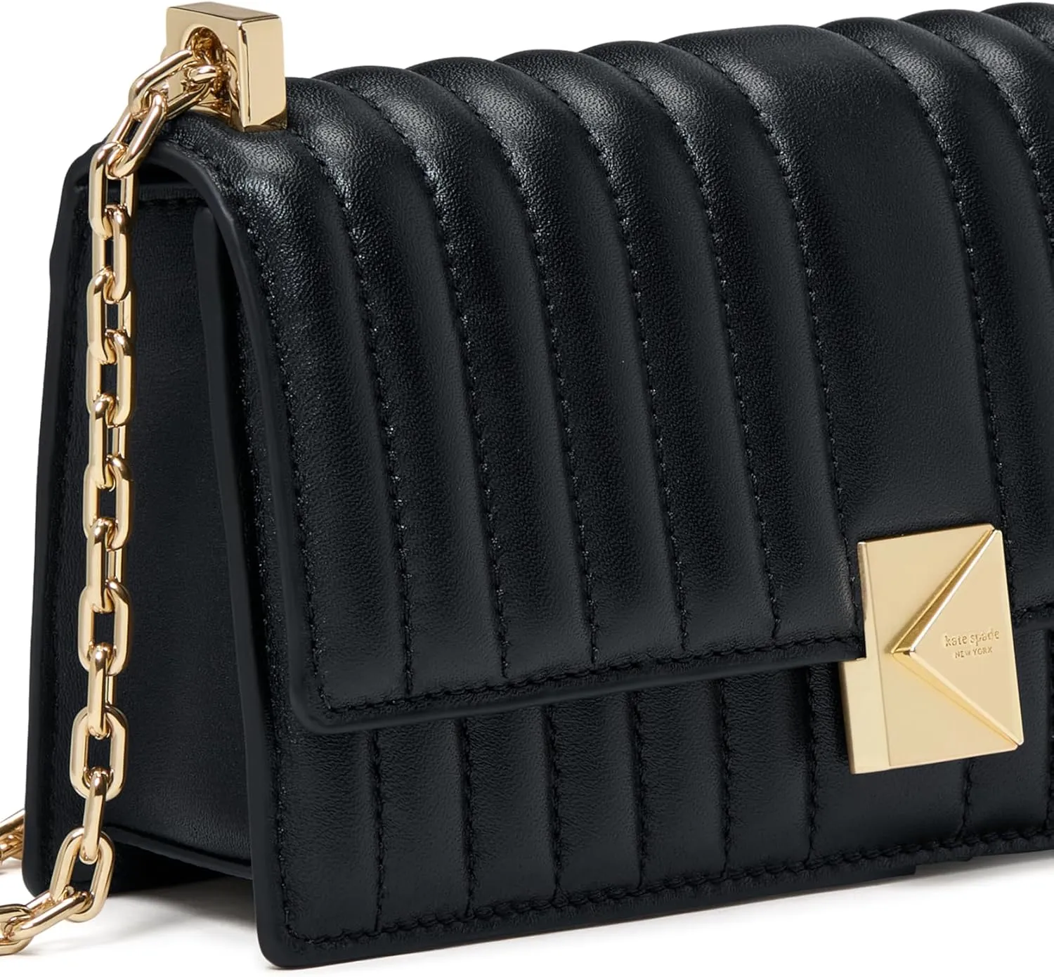 kate spade new york Deco Quilted Leather Mini Flap Chain Crossbody