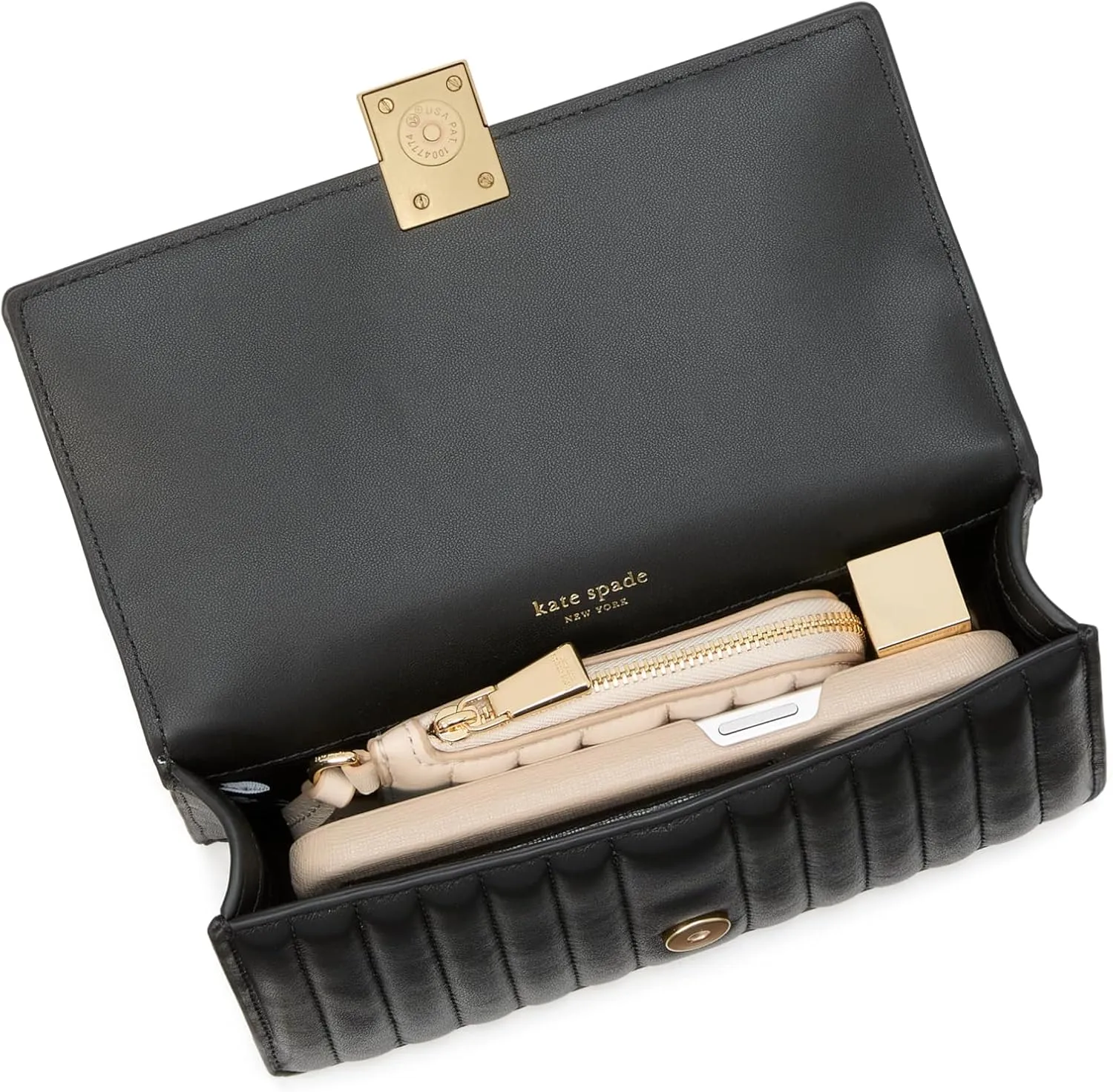 kate spade new york Deco Quilted Leather Mini Flap Chain Crossbody