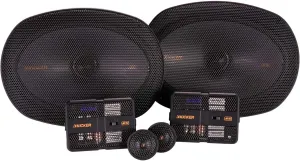 KICKER 51KSS6904 Component Speaker System, 2-Way Design, Two - 6" x 9" Woofers, Two - 1" Tweeters, Two - External 12dB Crossovers, 150 Watts RMS, 300 Watts Peak