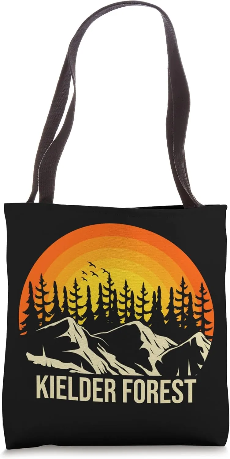 Kielder Forest Northumberland England Retro Tote Bag