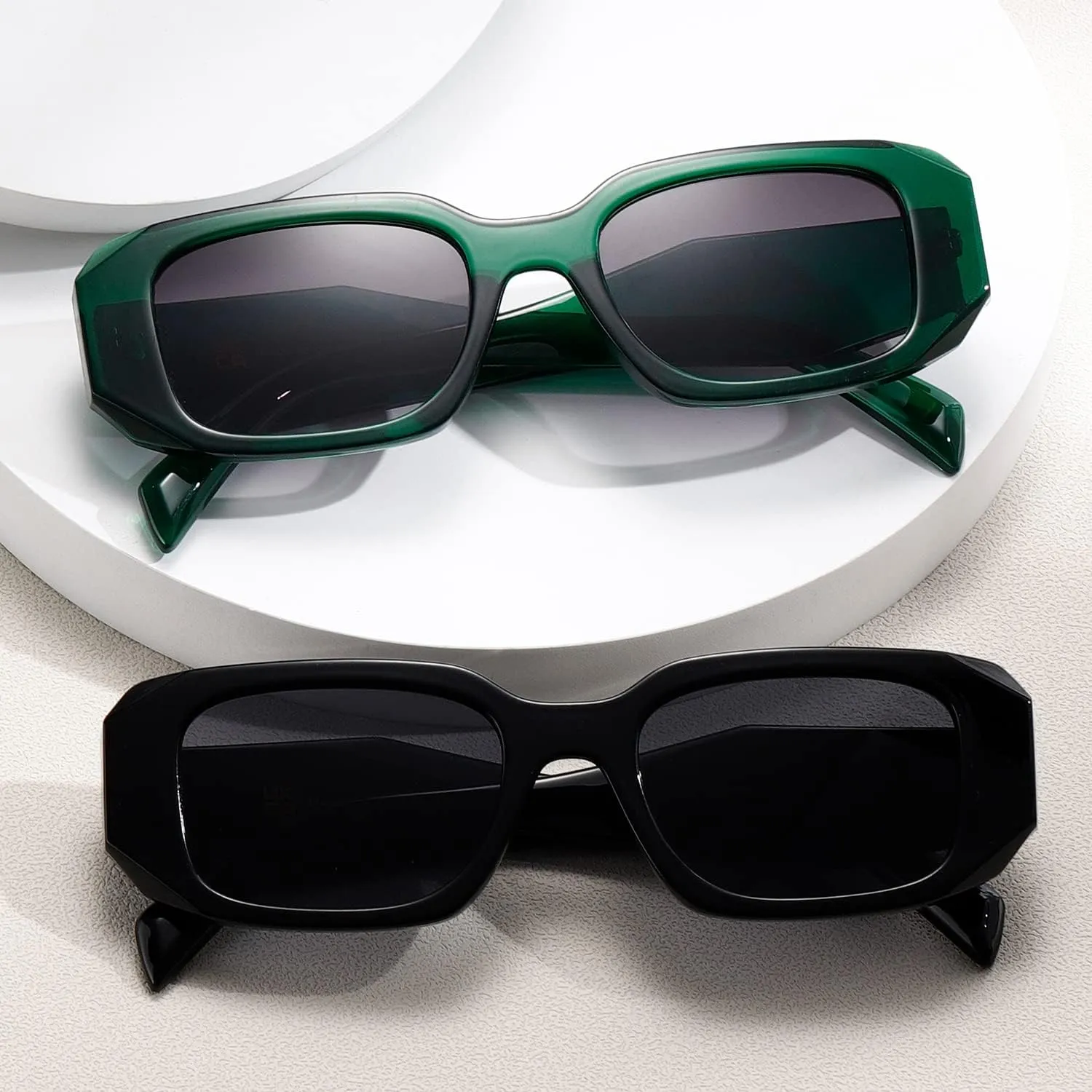 kimorn Rectangle Sunglasses for Women Men Trendy Retro Trendy Sun Glasses 90’s Vintage Square Frame K1307