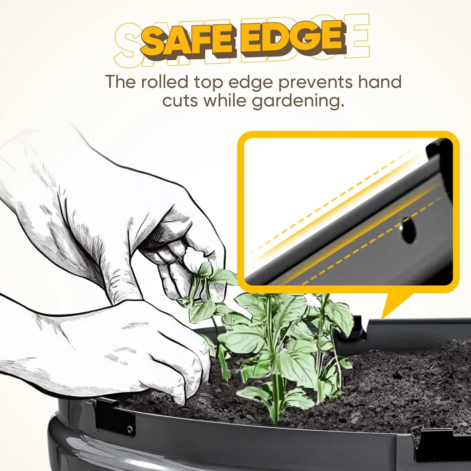 KING BIRD Raised Garden Bed Kit 2025 Upgraded Quick-Setup Galvanized Planter Garden Box Outdoor for Gardening, Vegetables, Flowers, 74x36x12 in, Dark Grey