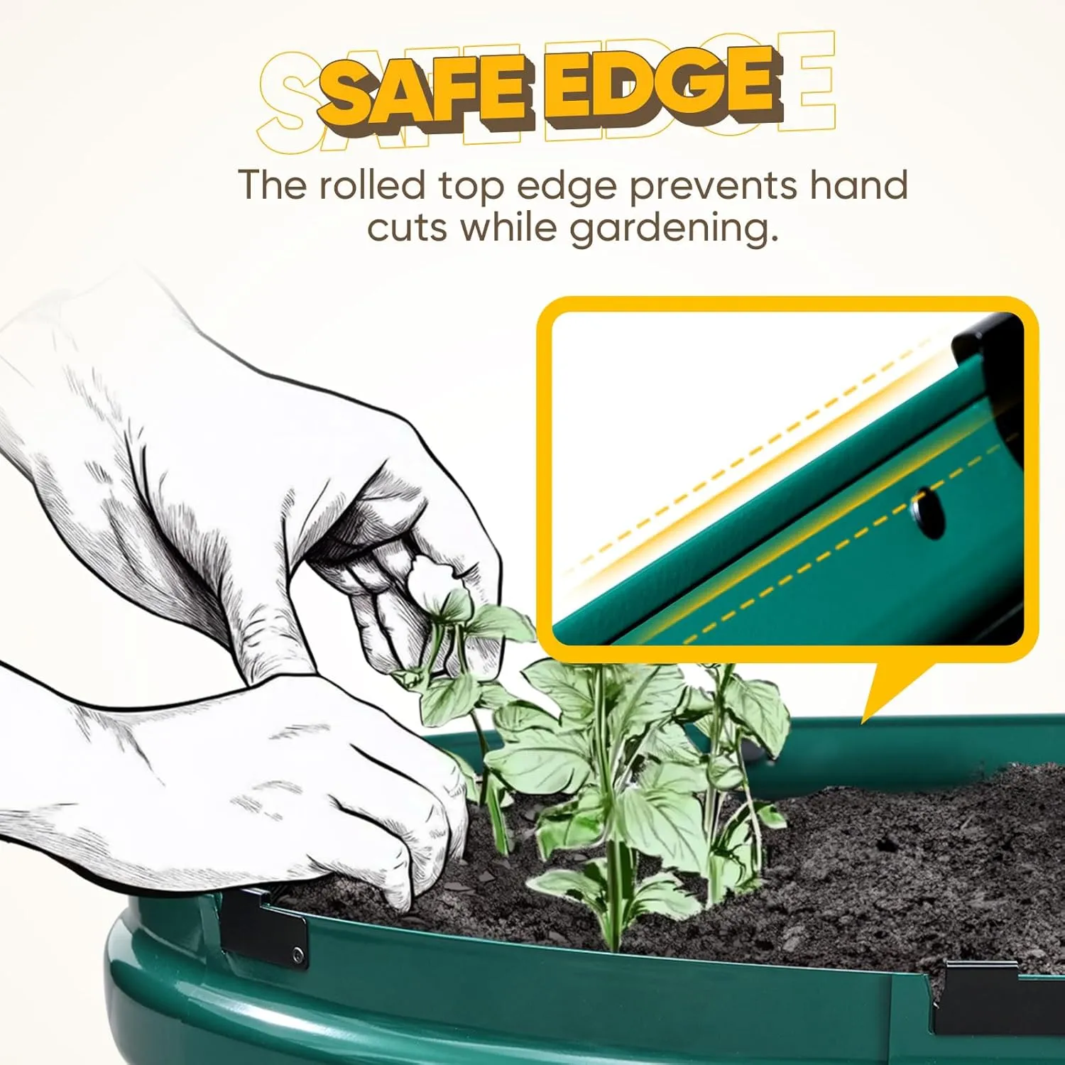 KING BIRD Raised Garden Bed Kit 2025 Upgraded Quick-Setup Galvanized Planter Garden Box Outdoor for Gardening, Vegetables, Flowers, 74x36x12 in, Green
