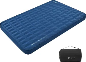 KingCamp Sleeping Pad, Double Self-Inflating Sleeping Camping Pad for Camping, 4 Inches Camping Mattress for Rooftop Tent Car Camping, All Season