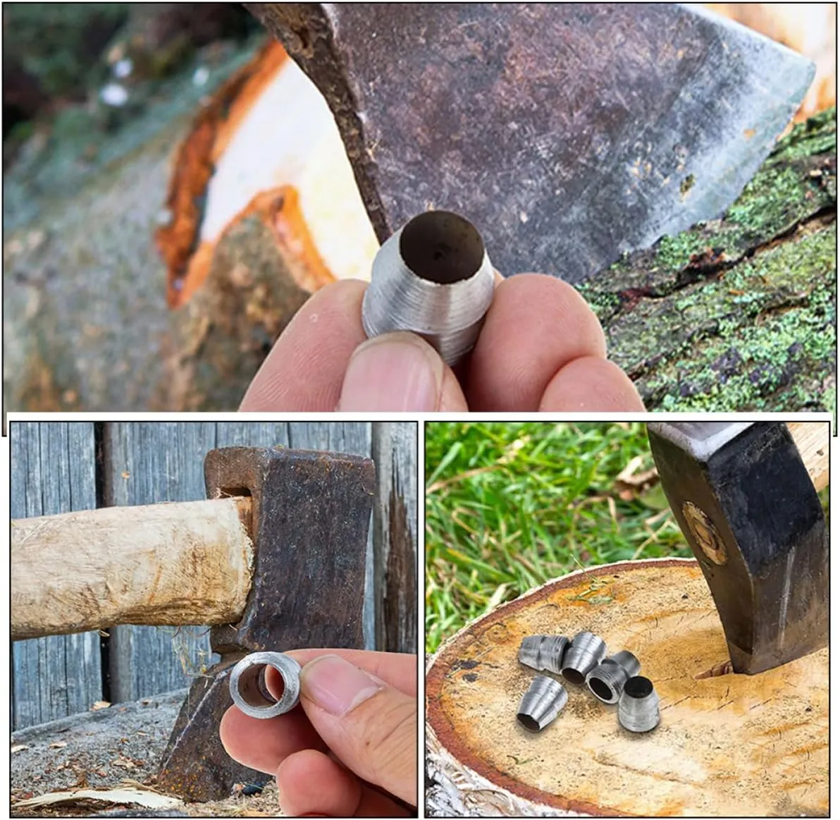 Kisangel 6pcs Iron Axe Wedge Wedge for Axe Replacement Hammer Installation Accessories Sturdy Gardening Tool for Easy Pruning and Chopping Ergonomic Design for Safe Use