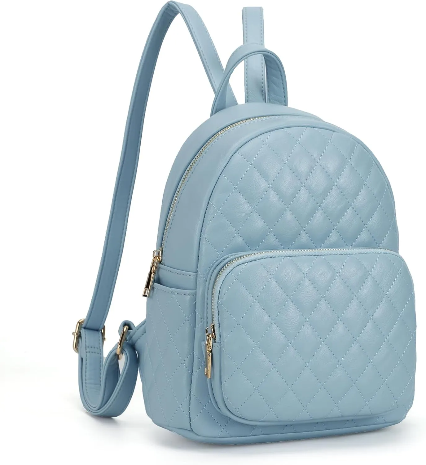KL928 Quilted Mini Backpack for Women, PU Leather Backpack Purse Designer Satchel Bag, Small Casual Daypack for Ladies
