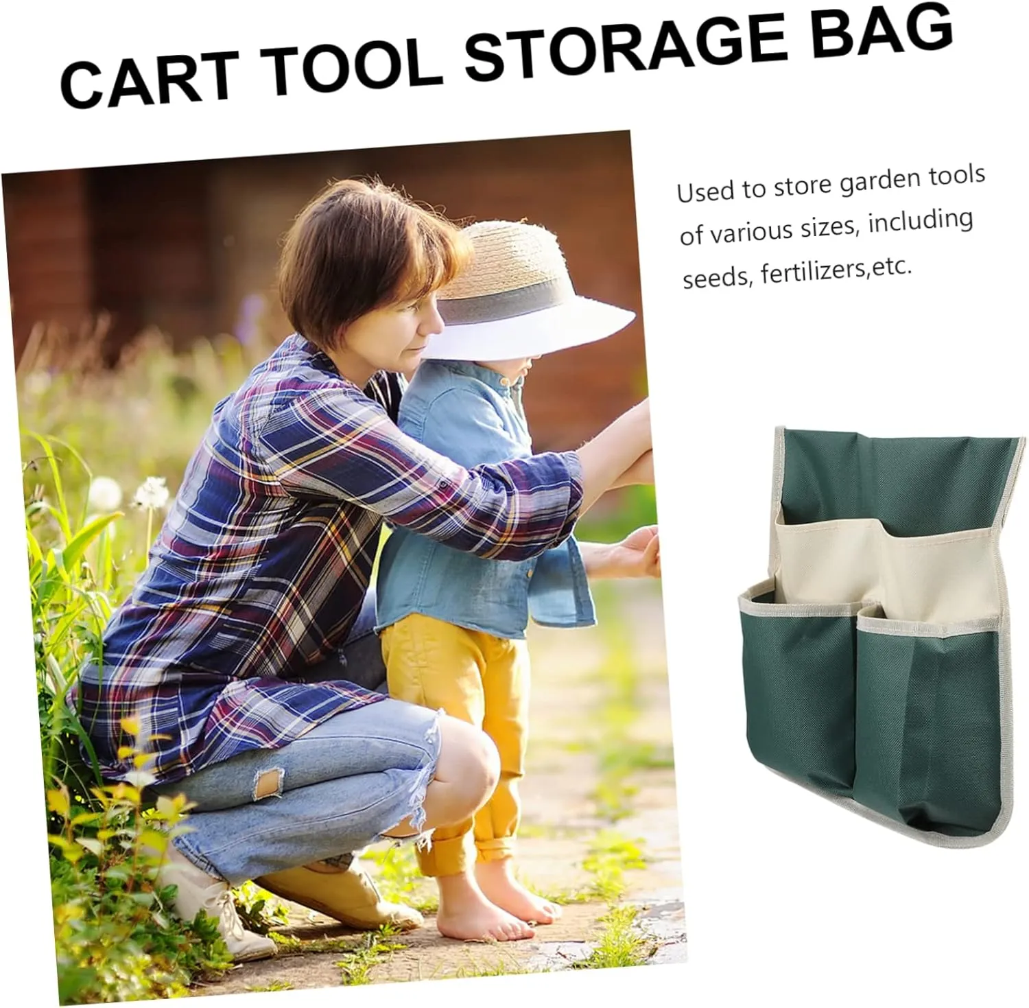 Kneeler Pouch Garden Hanging for Cloth with Hand Chair Kneeling Folding Tools Foldable Heavy Dad Organizer Tool Pockets Gardening Bag Multifunction Multi-