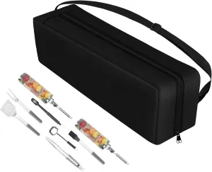 Kovshuiwe Grill Tool Storage Bag 20x5.9x5.9inch, Carry Bag fit Nesting Grill Baskets,Rolling Grilling Basket or Hardware Tools BBQ, 600D Oxford Cloth