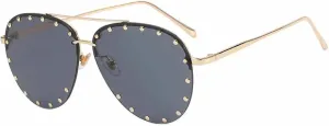 Ladies Metal Rivet Sunglasses Women Luxury Glasses Cool Eyewear Shades Lady Uv400