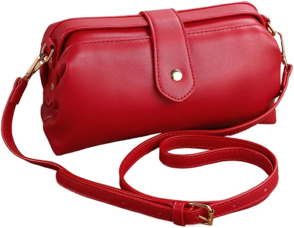 Langrents Retro Handmade Vintage Doctors Purse for Women - Leather Crossbody Bag