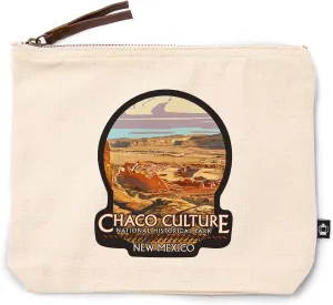 Lantern Press Chaco Culture National Historical Park, New Mexico, 100% Cotton Zipper Pouch, Travel Accessory, Go Bag