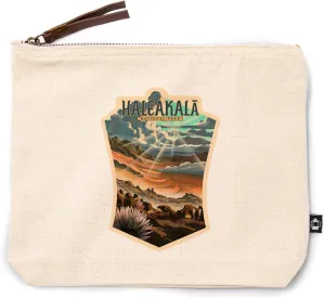 Lantern Press Haleakala National Park, Hawaii, Lithograph, 100% Cotton Zipper Pouch, Travel Accessory, Go Bag