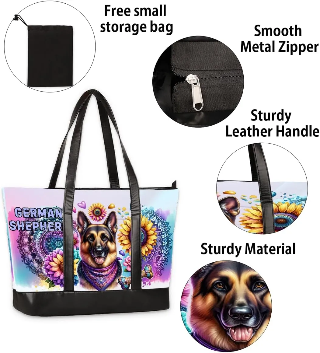 Laptop Tote Bag for Women Girls Large Canvas Shoulder Bag