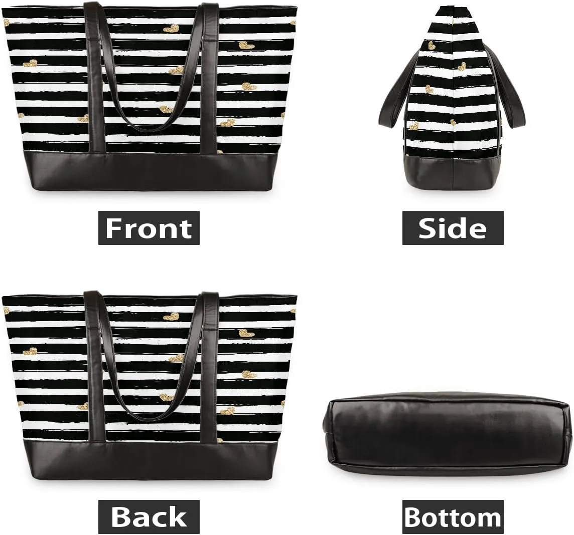 Laptop Tote Bag for Women Girls Large Canvas Shoulder Bag