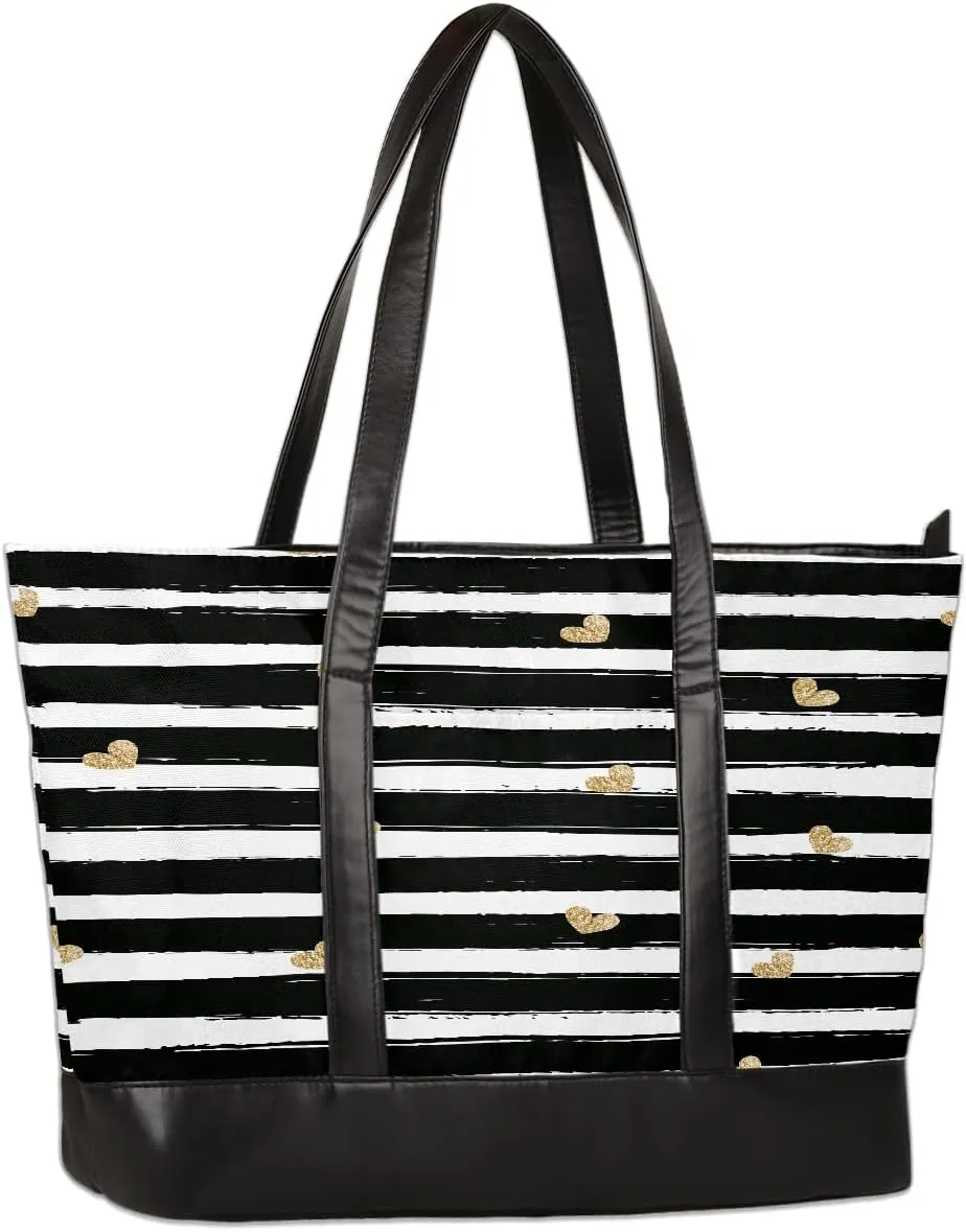 Laptop Tote Bag for Women Girls Large Canvas Shoulder Bag