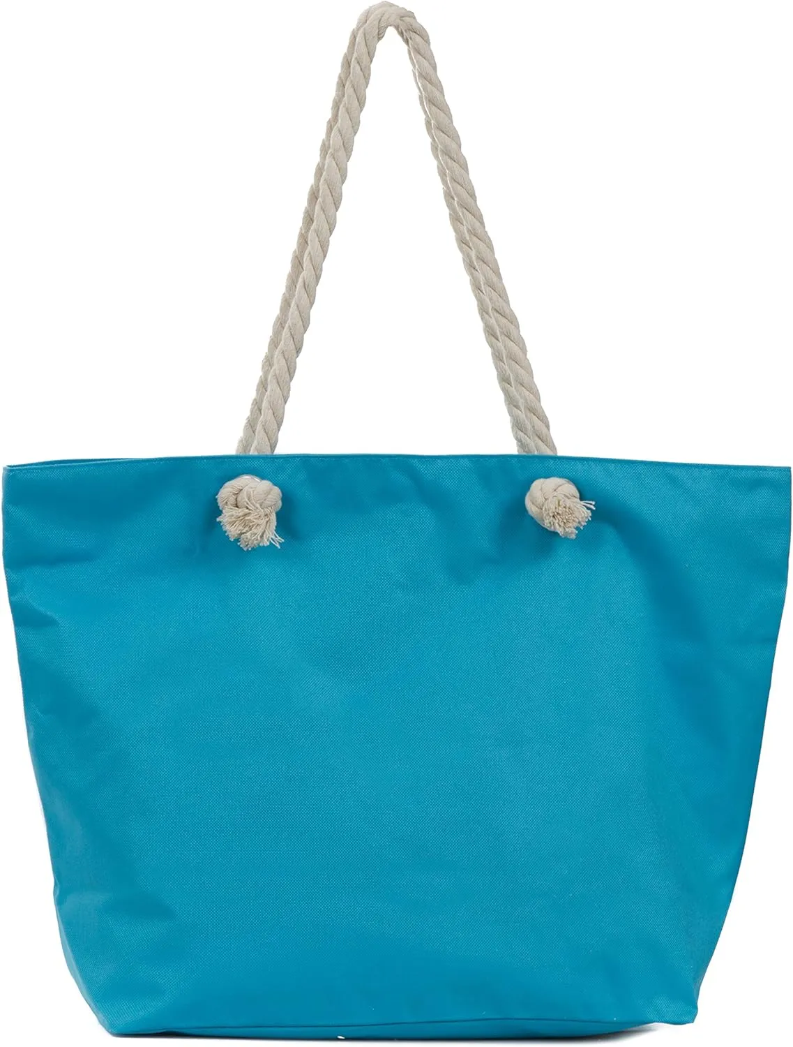 Large Beach Tote Bag, Top Zipper Boat Bag
