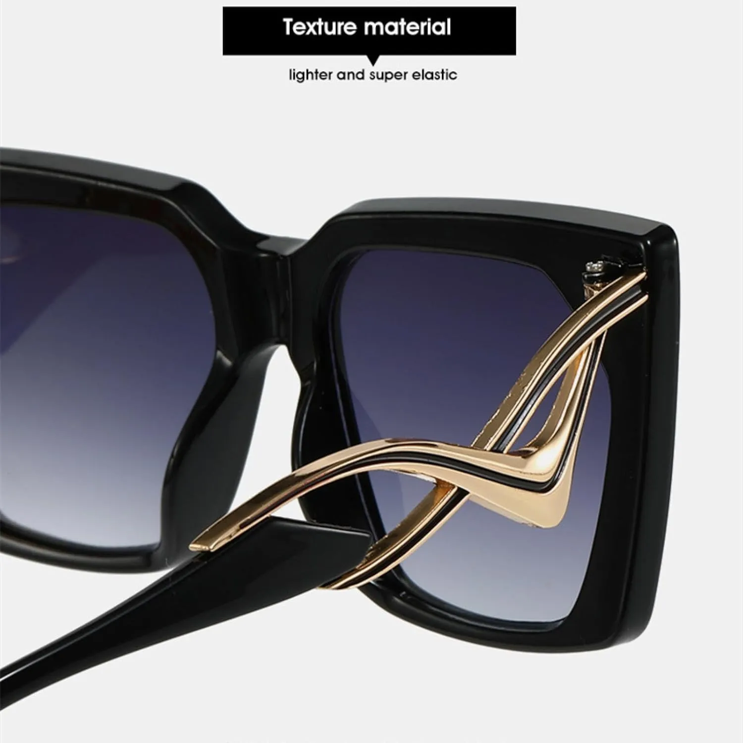 Large Frame Cat Eye Sunglasses for Women Men Fashion Vintage Metal Eyeglasses Travel Driving Shades Uv400