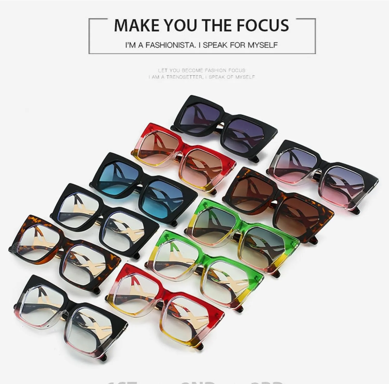 Large Frame Cat Eye Sunglasses for Women Men Fashion Vintage Metal Eyeglasses Travel Driving Shades Uv400