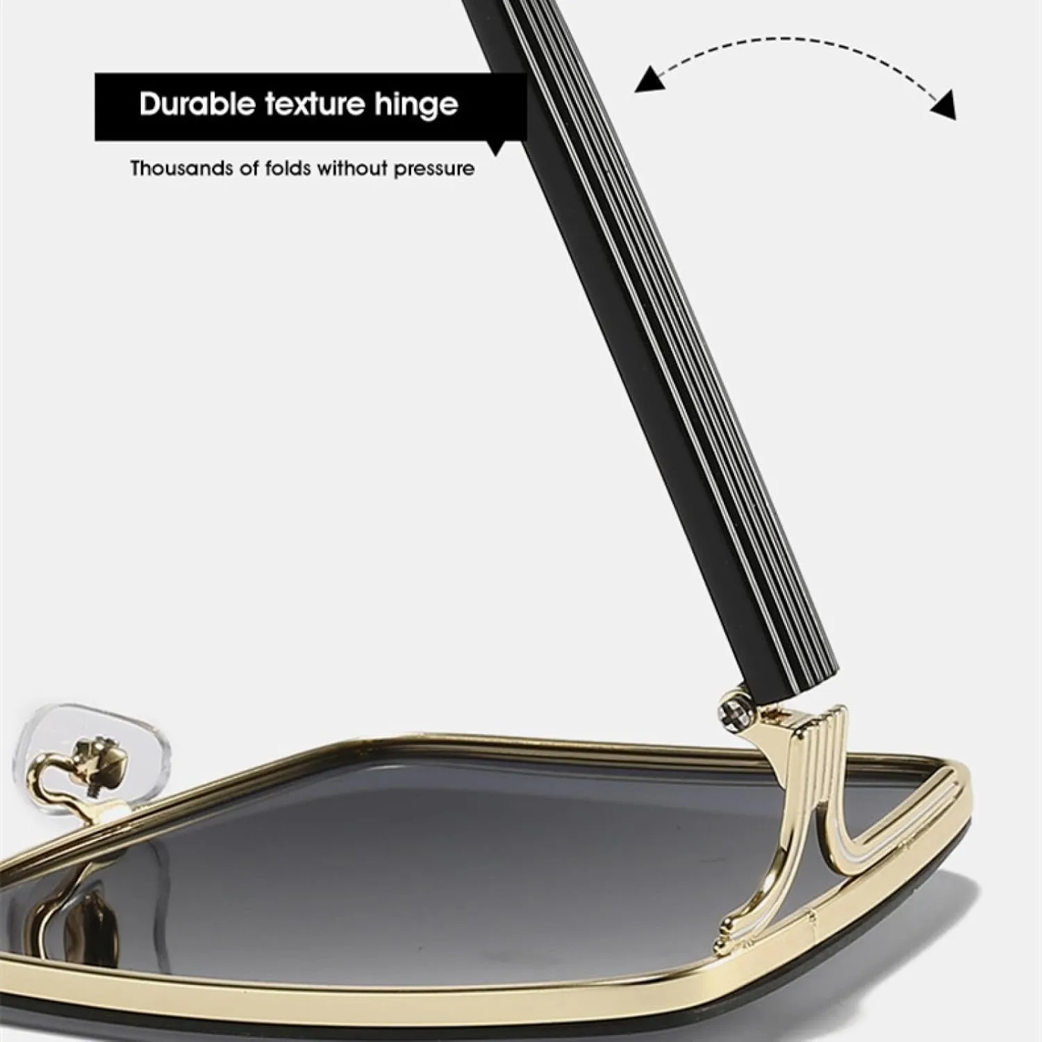 Large Frame Sunglasses Women Men Fashion Vintage Metal Frame Eyeglasses Travel Driving Shades Uv400