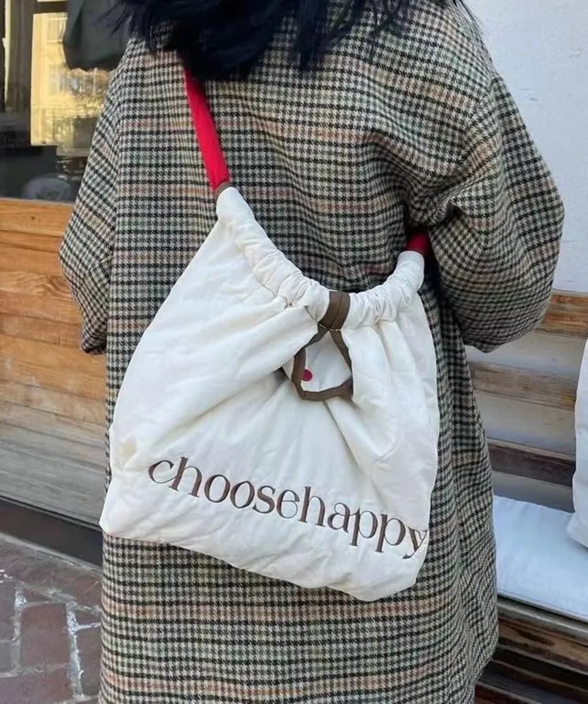 Large Padding Shoulder Bag Tote Bag for Women Down Padded Crossbody Bag Handbag Lightweight Tote Purse Top Handle Bag 2025