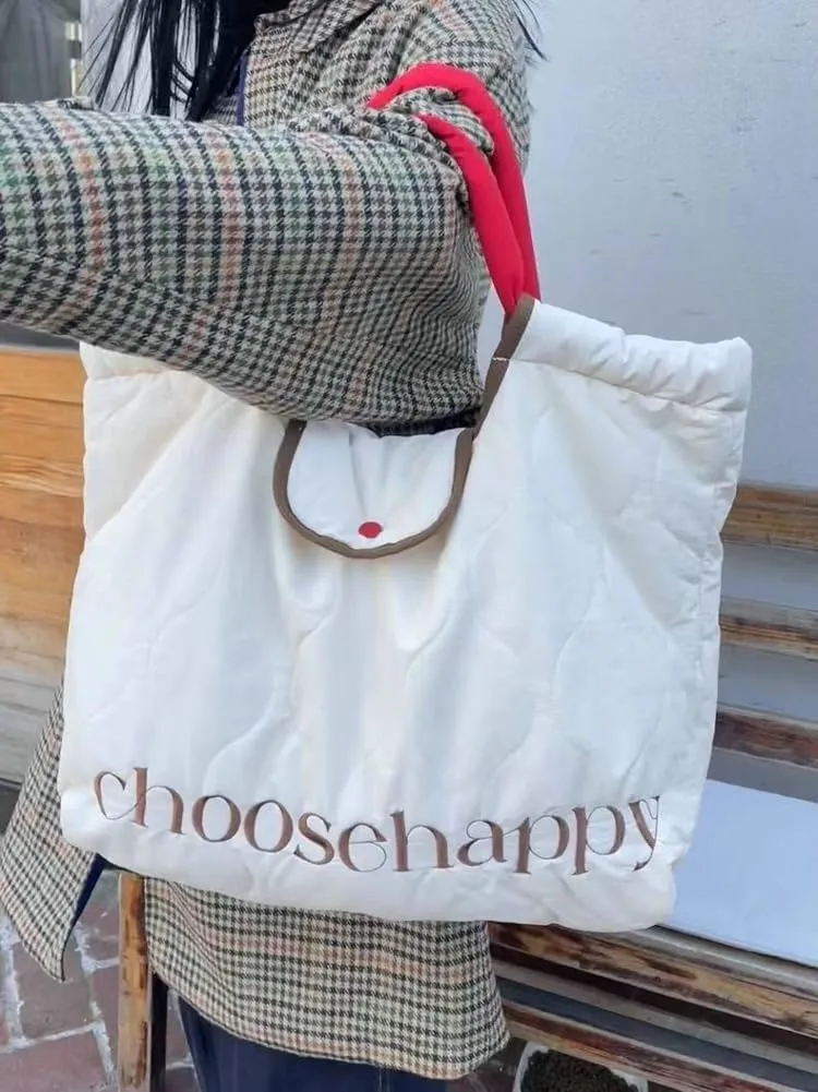 Large Padding Shoulder Bag Tote Bag for Women Down Padded Crossbody Bag Handbag Lightweight Tote Purse Top Handle Bag 2025