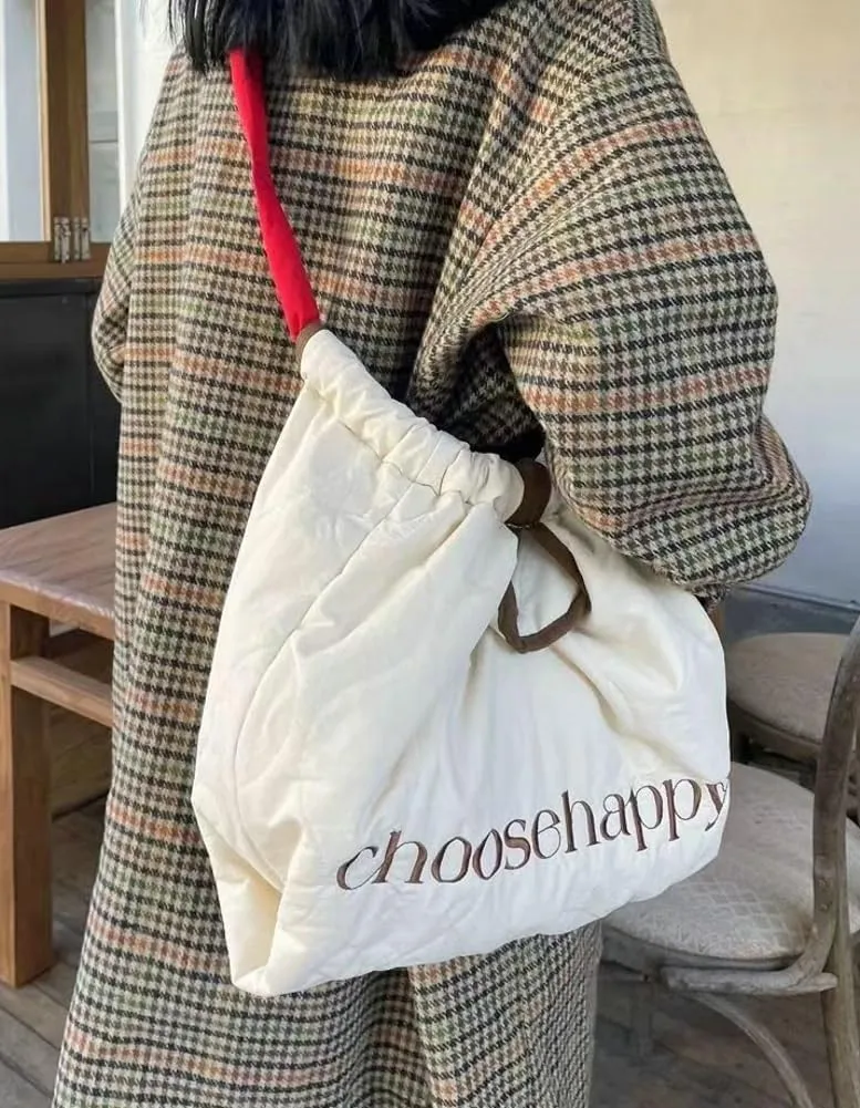 Large Padding Shoulder Bag Tote Bag for Women Down Padded Crossbody Bag Handbag Lightweight Tote Purse Top Handle Bag 2025